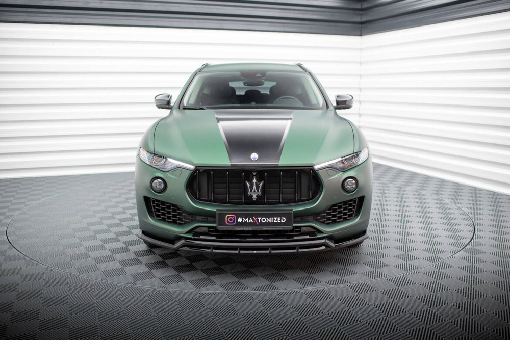Maxton Parts - Frontlippe V.2 passend für Maserati Levante Mk1 schwarz Hochglanz
