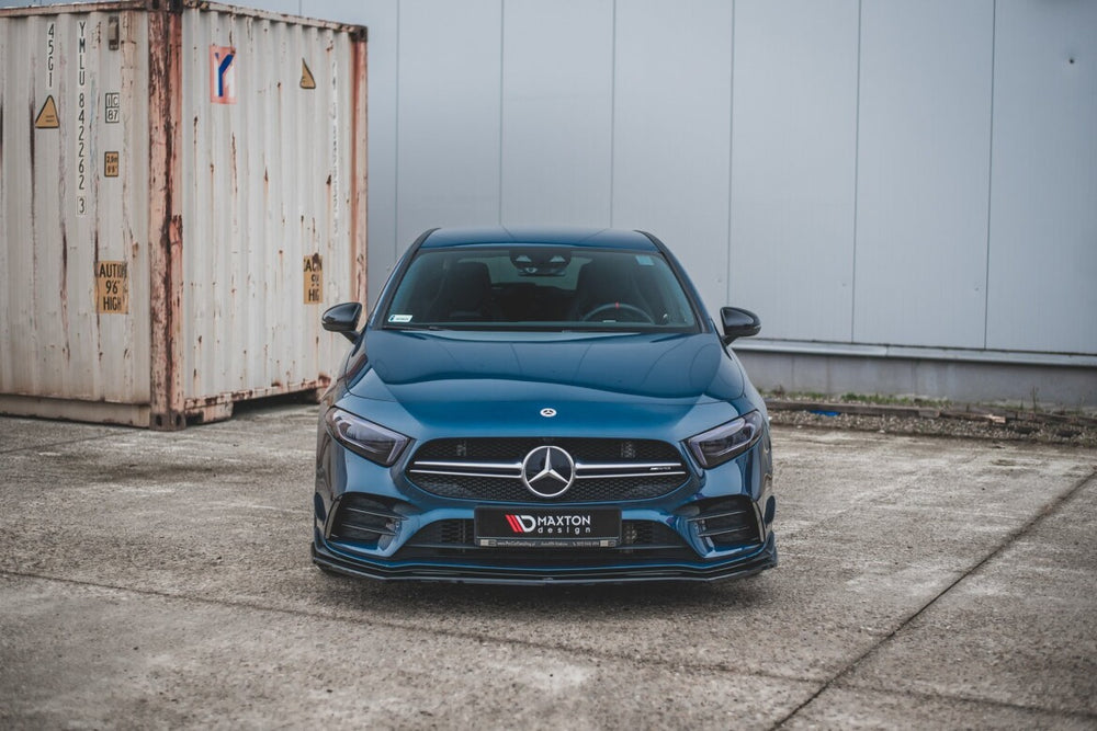 Maxton Parts - Frontlippe V.2 passend für Mercedes A35 AMG Aero W177 schwarz Hochglanz