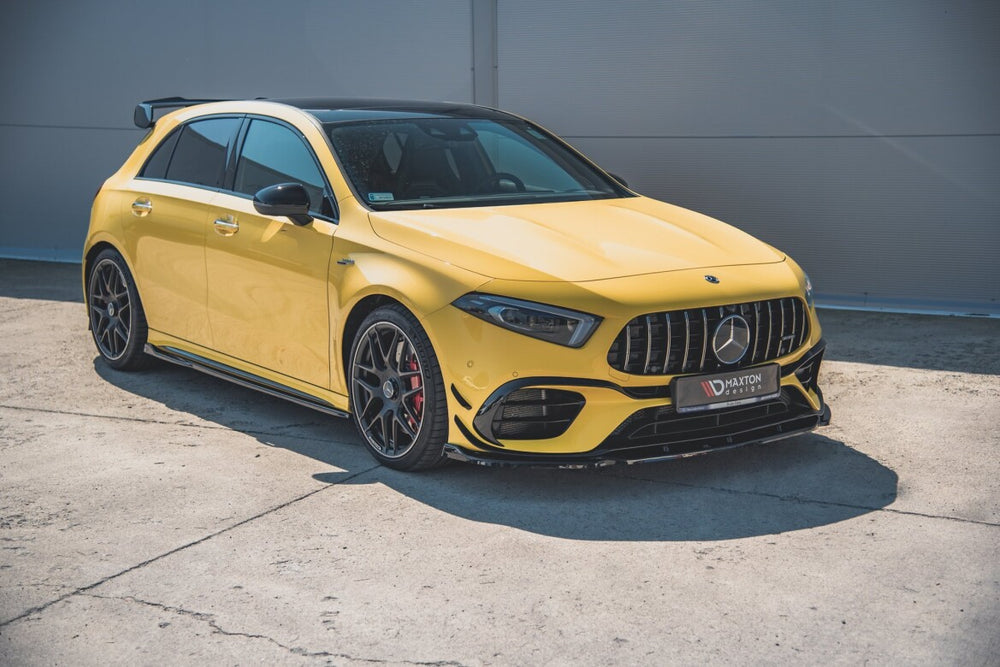 Maxton Parts - Frontlippe V.2 passend für Mercedes-AMG A 45 S Aero Pack W177 schwarz Hochglanz