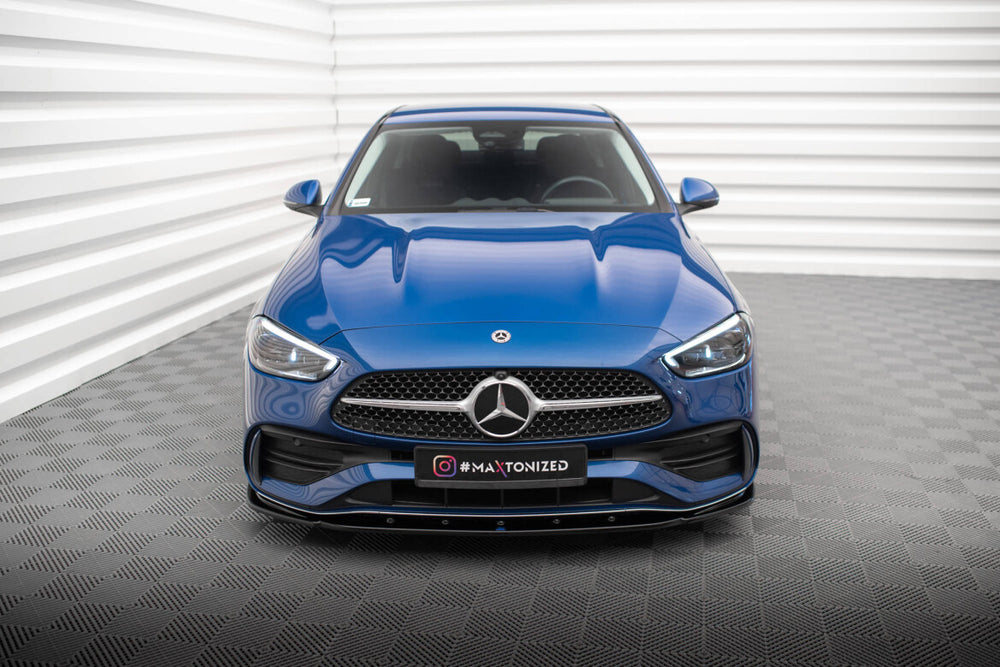 Maxton Parts - Frontlippe V.2 passend für Mercedes C AMG-Line / 43 AMG W206 schwarz Hochglanz
