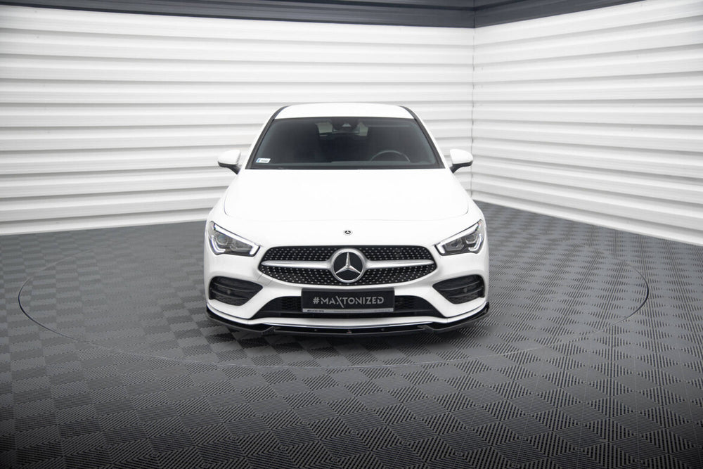 Maxton Parts - Frontlippe V.2 passend für Mercedes CLA A35 AMG / AMG-Line C118 schwarz Hochglanz