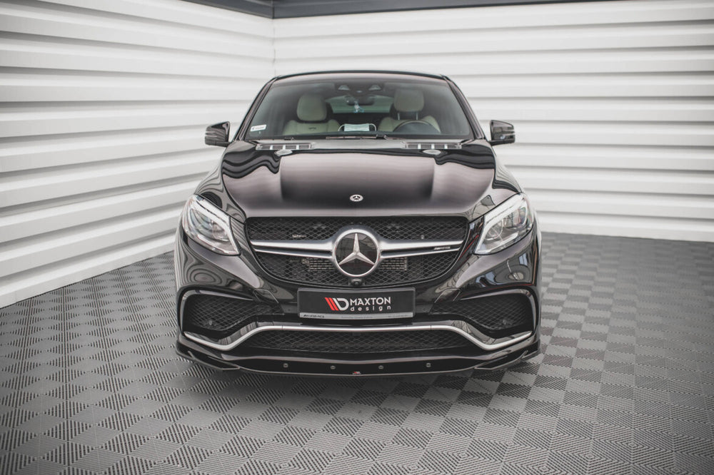 Maxton Parts - Frontlippe V.2 passend für Mercedes GLE Coupe / SUV 63 AMG C292 / W166 schwarz Hochglanz