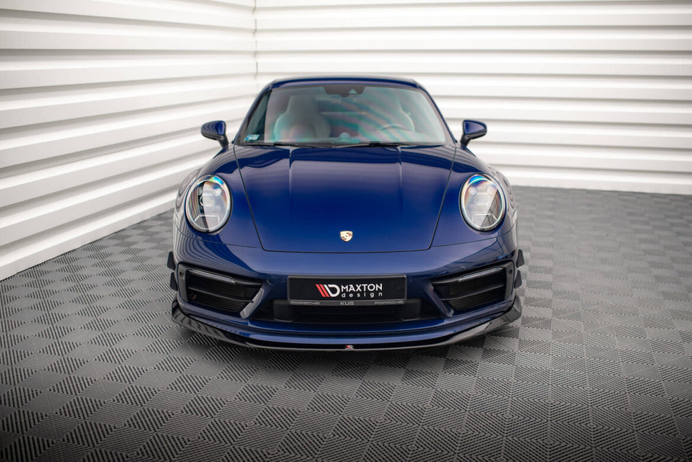 Maxton Parts - Frontlippe V.2 passend für Porsche 911 Carrera Aero / Carrera GTS 992 schwarz Hochglanz