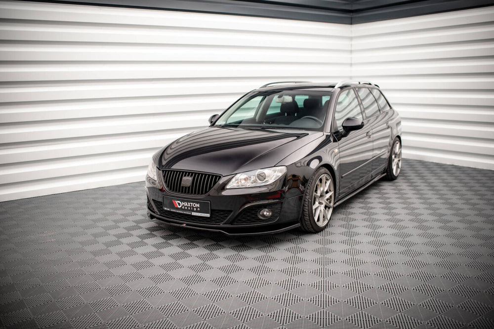 Maxton Parts - Frontlippe V.2 passend für Seat Exeo schwarz Hochglanz