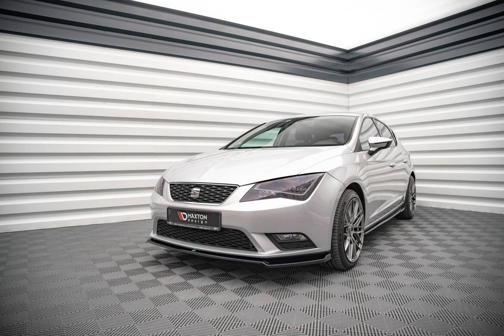 Maxton Parts - Frontlippe V.2 passend für Seat Leon Mk3 schwarz Hochglanz