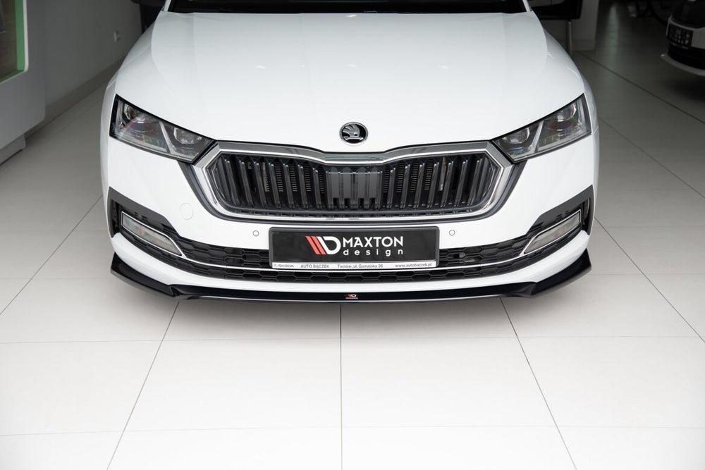 Maxton Parts - Frontlippe V.2 passend für Skoda Octavia Mk4 schwarz Hochglanz