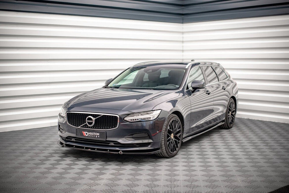 Maxton Parts - Frontlippe V.2 passend für Volvo V90 Mk2 schwarz Hochglanz