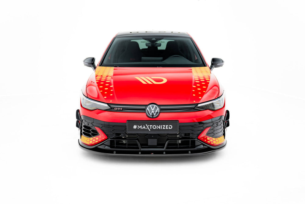 Maxton Parts - Frontlippe V.2 passend für VW Golf GTI Clubsport Mk8 FL schwarz Hochglanz