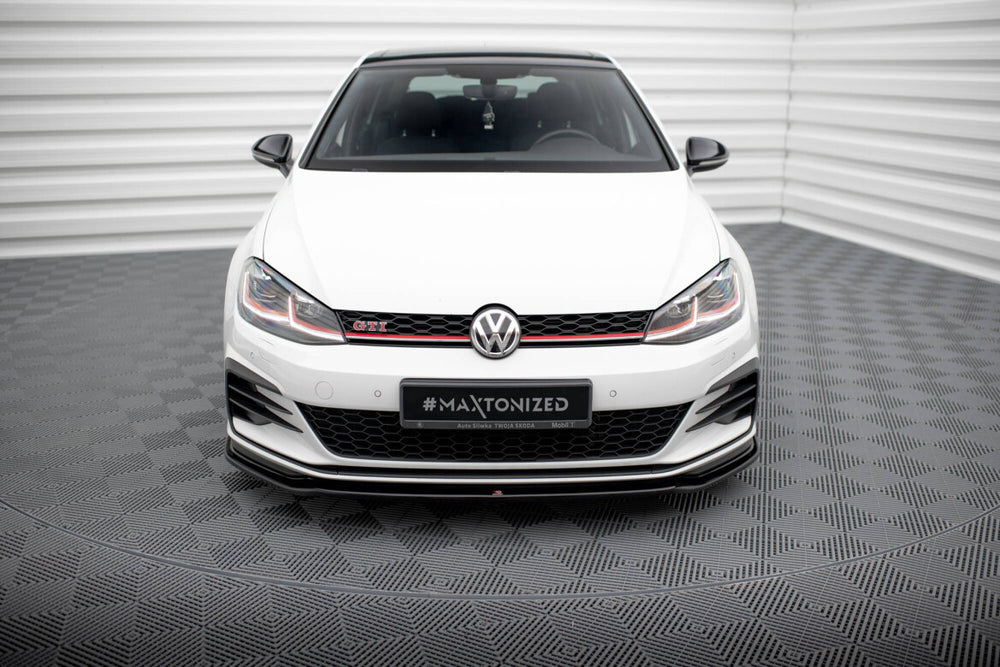 Maxton Parts - Frontlippe V.2 passend für VW Golf GTI Mk7 GTI FL schwarz Hochglanz