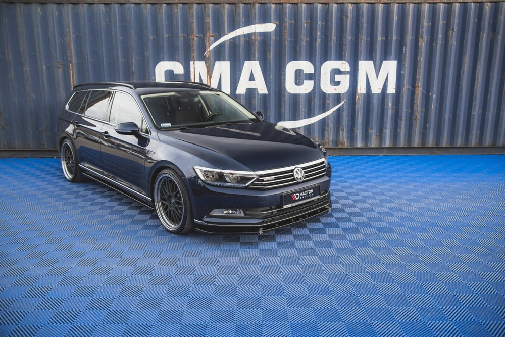 Maxton Parts - Frontlippe V.2 passend für VW Passat B8 schwarz Hochglanz