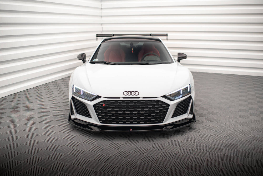 Maxton Parts - Frontlippe V.3 + Flaps passend für Audi R8 Mk2 FL