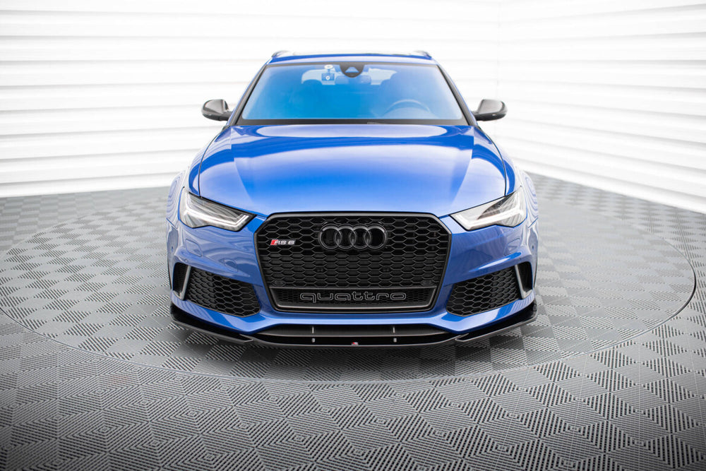 Maxton Parts - Frontlippe V.3 passend für Audi RS6 C7 / C7 FL schwarz Hochglanz