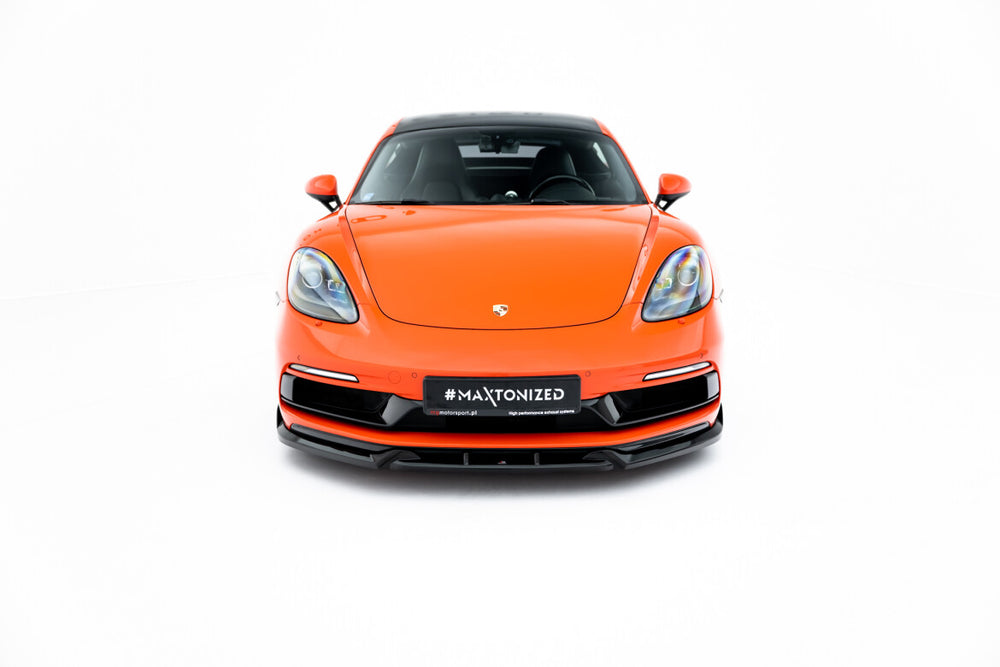 Maxton Parts - Frontlippe V.3 passend für Porsche 718 Cayman GTS 982c schwarz Hochglanz