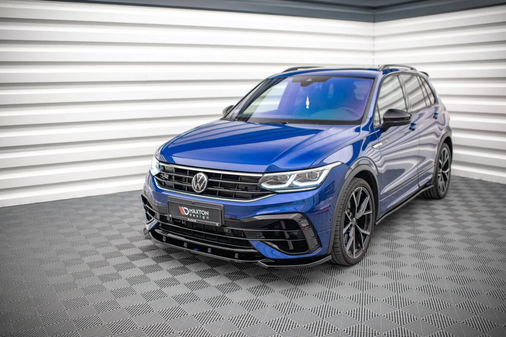 Maxton Parts - Frontlippe V.3 passend für VW Tiguan R / R-Line Mk2 FL schwarz Hochglanz