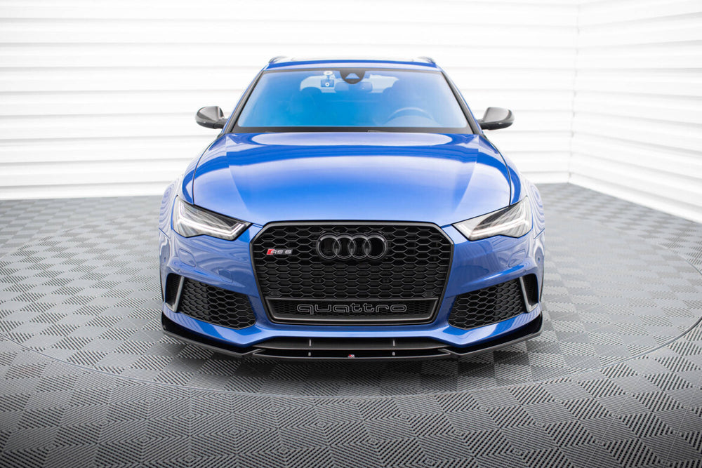 Maxton Parts - Frontlippe V.4 passend für Audi RS6 C7 / C7 FL schwarz Hochglanz