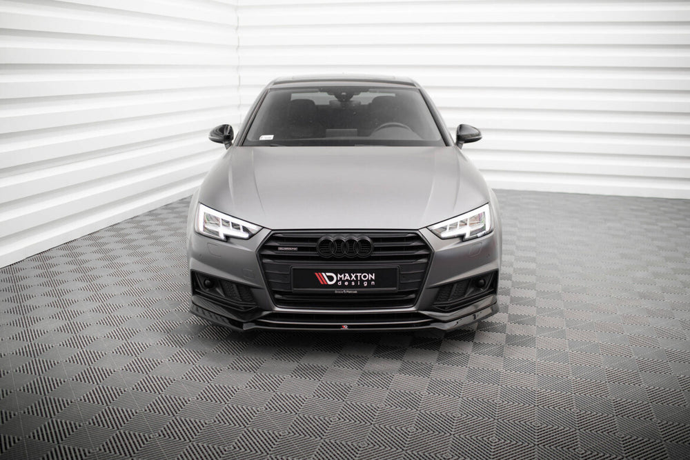 Maxton Parts - Frontlippe V.4 passend für Audi S4 / A4 S-Line B9 schwarz Hochglanz