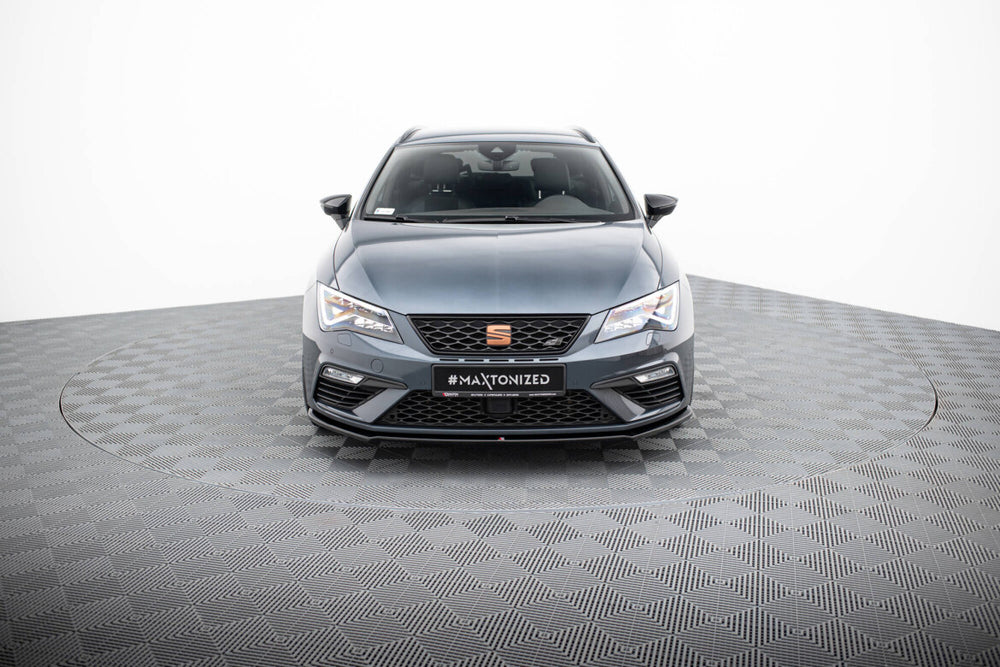 Maxton Parts - Frontlippe V.4 passend für Seat Leon CUPRA / FR Mk3 FL schwarz Hochglanz