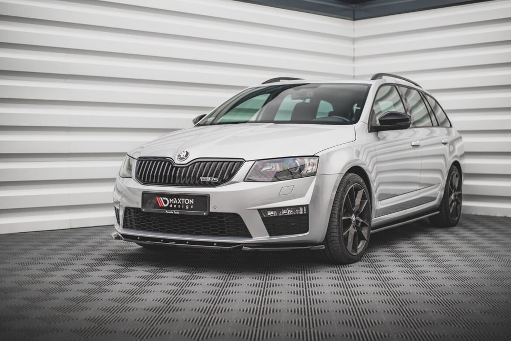 Maxton Parts - Frontlippe V.4 passend für Skoda Octavia RS Mk3 schwarz Hochglanz