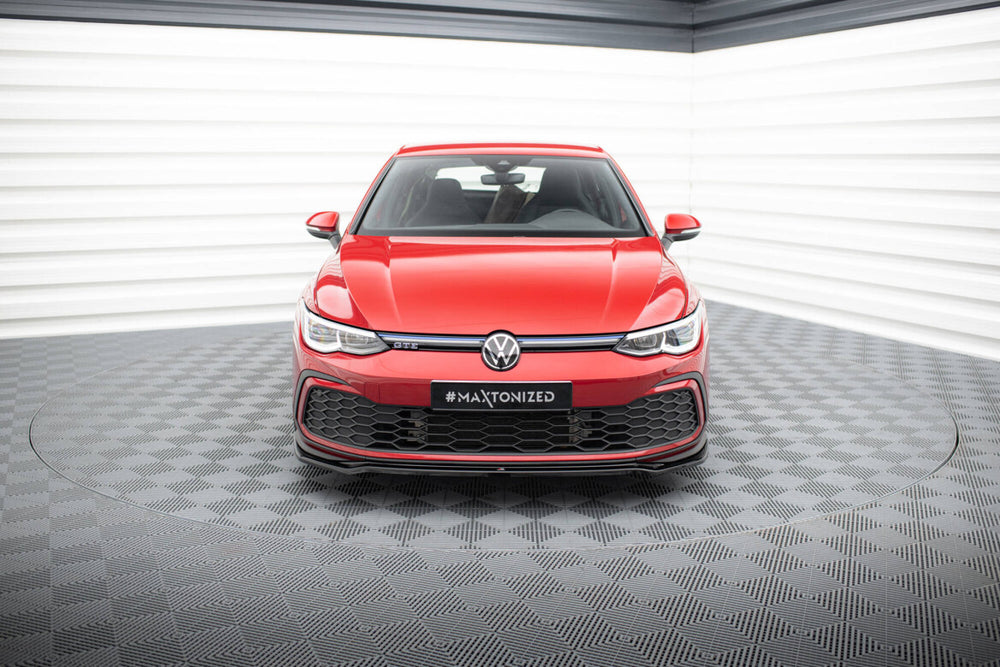 Maxton Parts - Frontlippe V.4 passend für VW Golf GTI / GTE / GTD / R-Line Mk8 schwarz Hochglanz