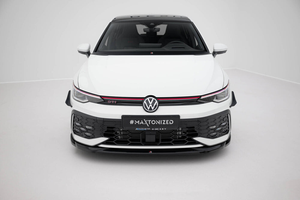 Maxton Parts - Frontlippe V.4 passend für VW Golf GTI / GTE / R-Line Mk8 FL schwarz Hochglanz