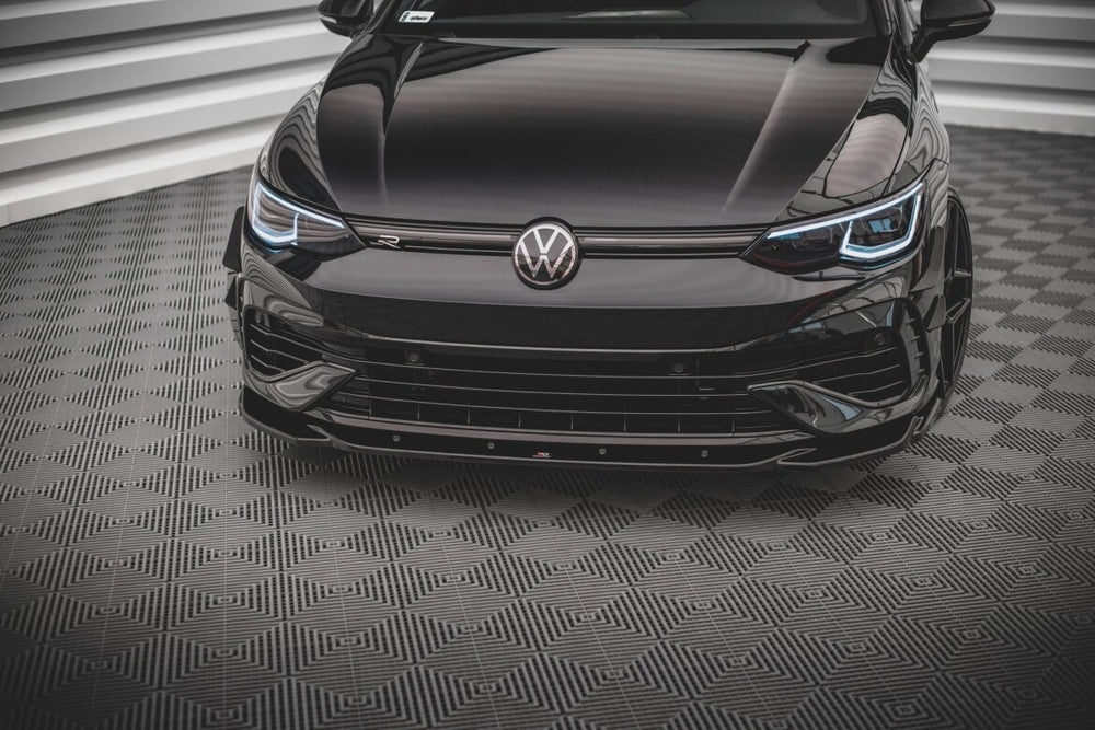 Maxton Parts - Frontlippe V.4 passend für VW Golf R Hatchback / Variant Mk8 schwarz Hochglanz