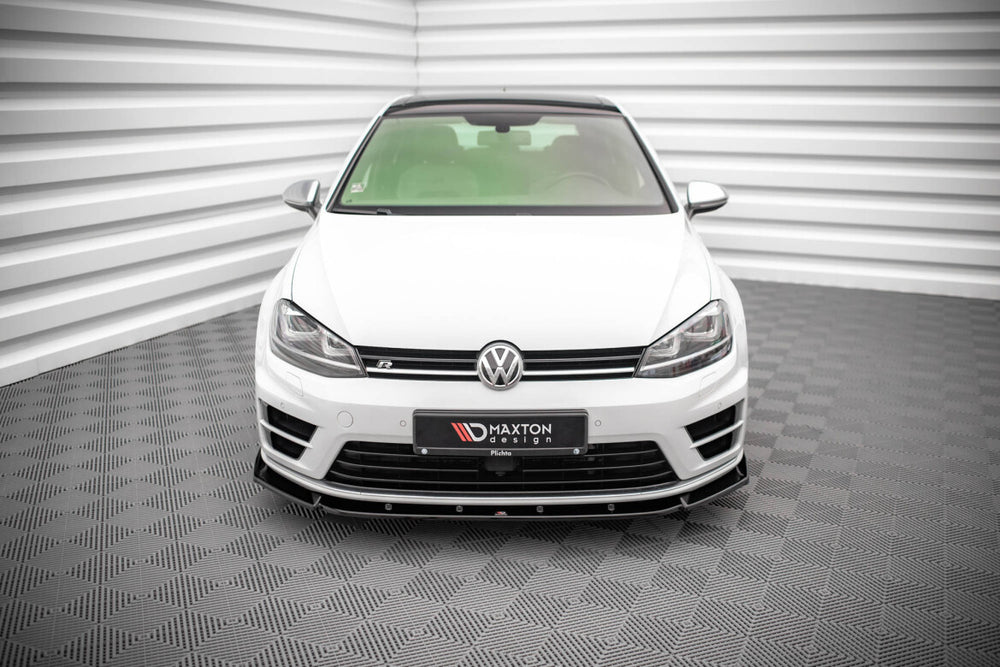 Maxton Parts - Frontlippe V.4 passend für VW Golf R / R-Line Mk7 schwarz Hochglanz