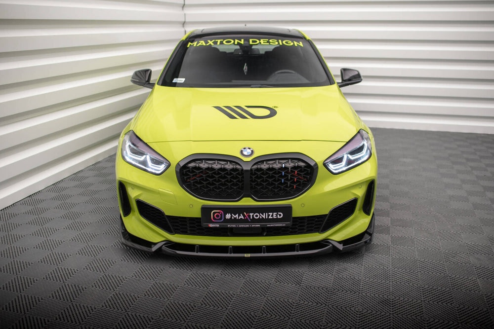 Maxton Parts - Frontlippe V.7 passend für BMW 1er M-Paket / M135i / 128ti F40 schwarz Hochglanz