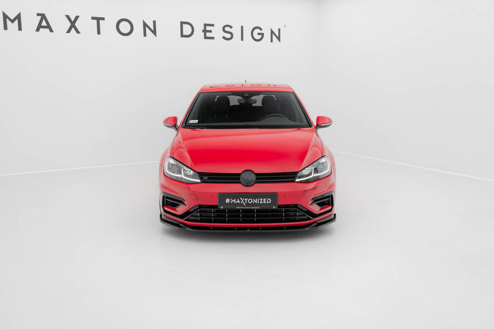 Maxton Parts - Frontlippe V.9 passend für VW Golf R / R-Line Mk7 FL schwarz Hochglanz