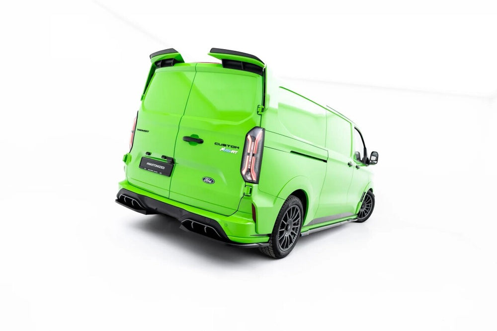 Maxton Parts - Heck Ansatz Flaps Diffusor passend für Ford Transit Custom MSRT Mk2 schwarz Hochglanz