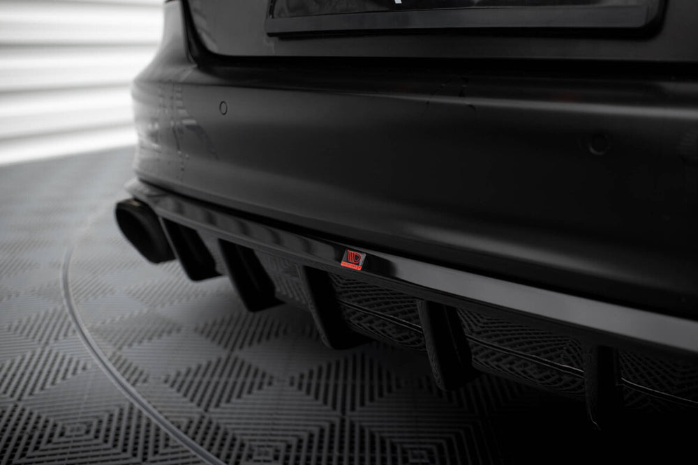 Maxton Parts - Heckansatz Diffusor passend für Audi A7 S-Line C7 schwarz Hochglanz (AU-A7-C7-SLINE-RS1GO_O)