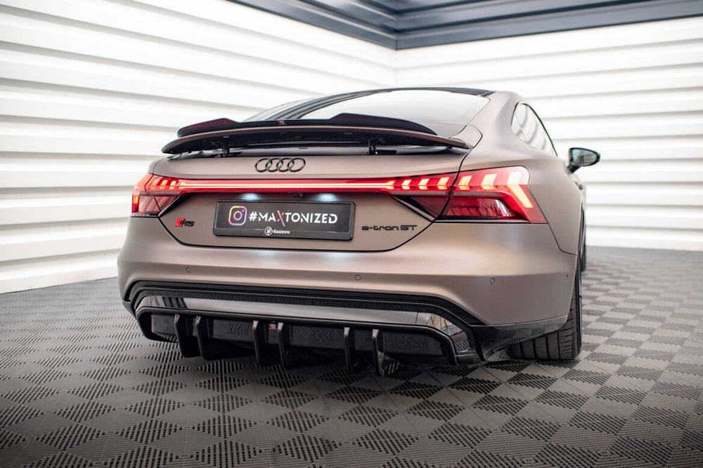 Maxton Parts - Heckansatz Diffusor passend für Audi e-Tron GT / RS GT Mk1 schwarz Hochglanz
