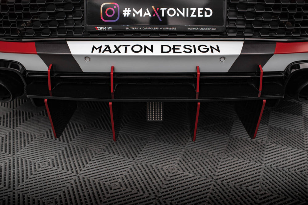 Maxton Parts - Heckansatz Diffusor passend für Audi R8 Mk2 FL schwarz matt
