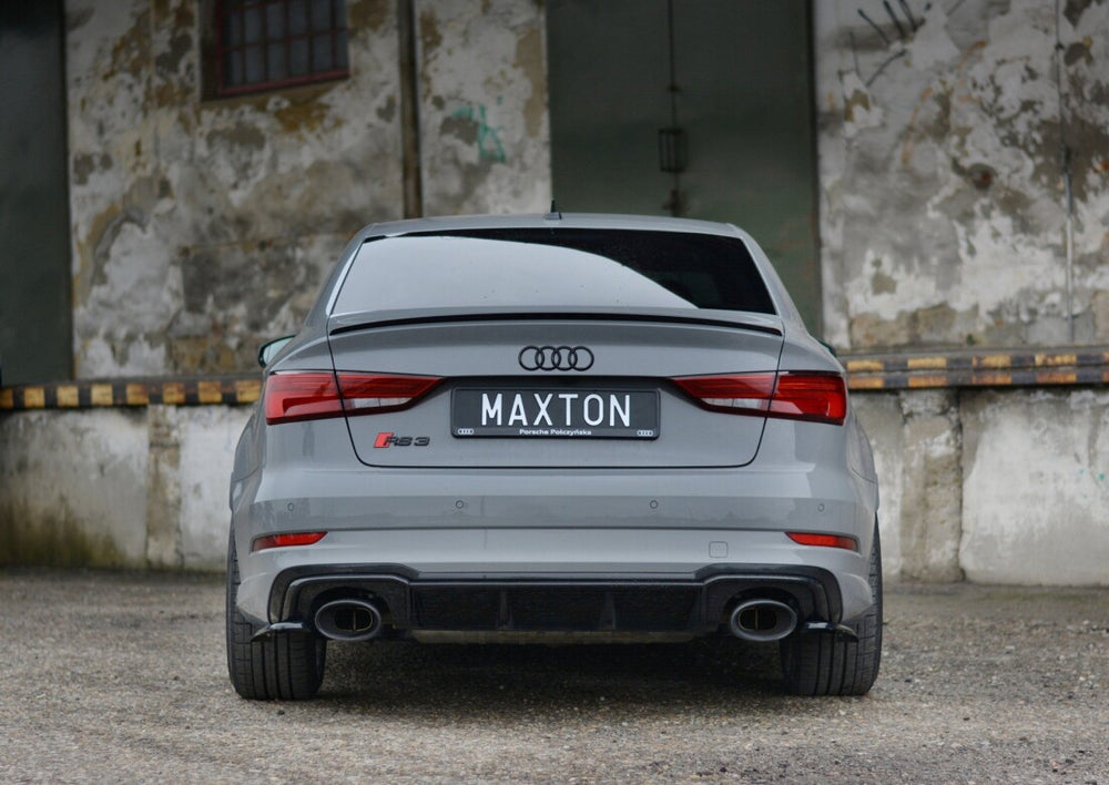 Maxton Parts - Heckansatz Diffusor passend für Audi RS3 8V FL Limousine schwarz Hochglanz (AU-RS3-8VF-S-RSD1-G)