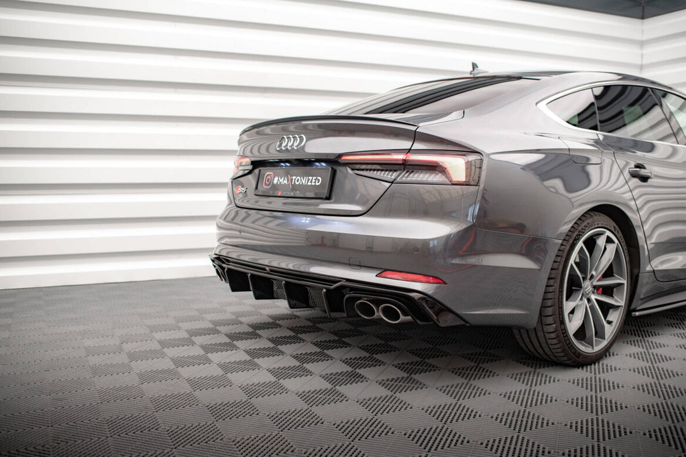 Maxton Parts - Heckansatz Diffusor passend für Audi S5 F5 Coupe / Sportback schwarz Hochglanz