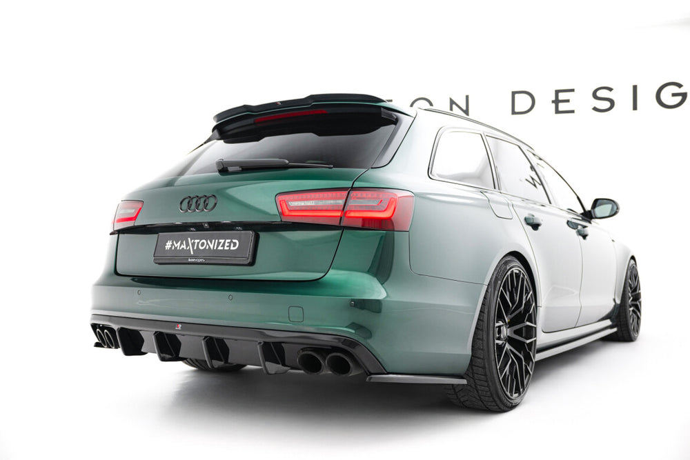 Maxton Parts - Heckansatz Diffusor passend für Audi S6 Avant C7 schwarz Hochglanz