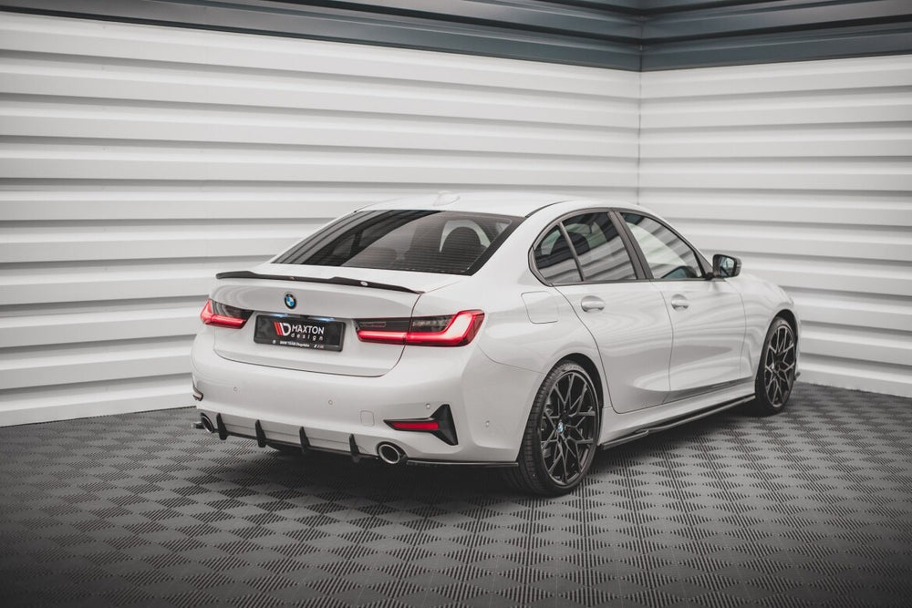 Maxton Parts - Heckansatz Diffusor passend für BMW 3er G20 / G21 schwarz-rot