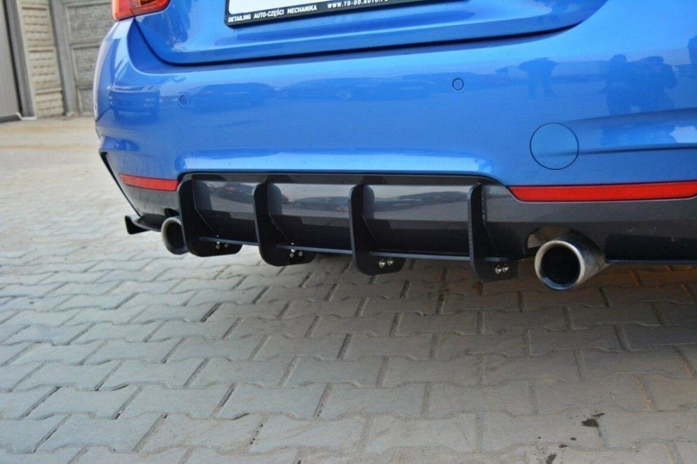 Maxton Parts - Heckansatz Diffusor passend für BMW 4er Coupe / Gran Coupe / Cabrio M-Paket F32 / F36 / F33 schwarz matt