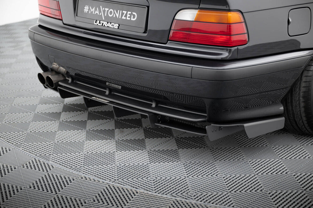 Maxton Parts - Heckansatz Diffusor passend für BMW M3 / 3 M-Paket E36 Coupe schwarz matt