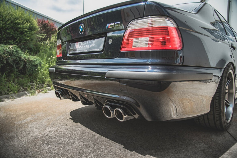 Maxton Parts - Heckansatz Diffusor passend für BMW M5 / 5 M-Paket E39 schwarz Hochglanz