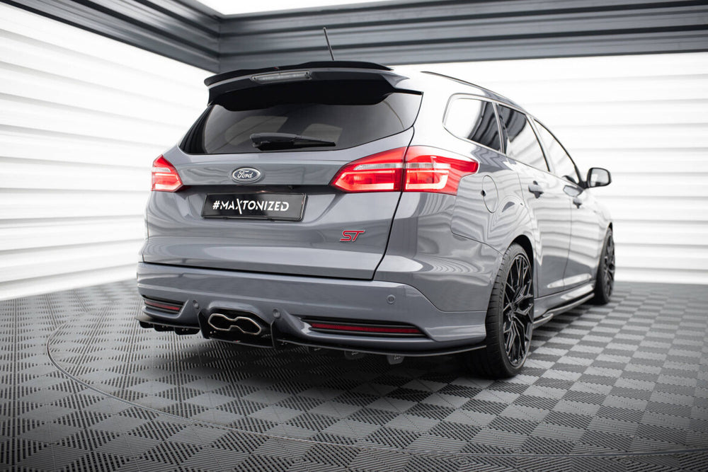 Maxton Parts - Heckansatz Diffusor passend für Ford Focus ST Mk3 Kombi schwarz matt