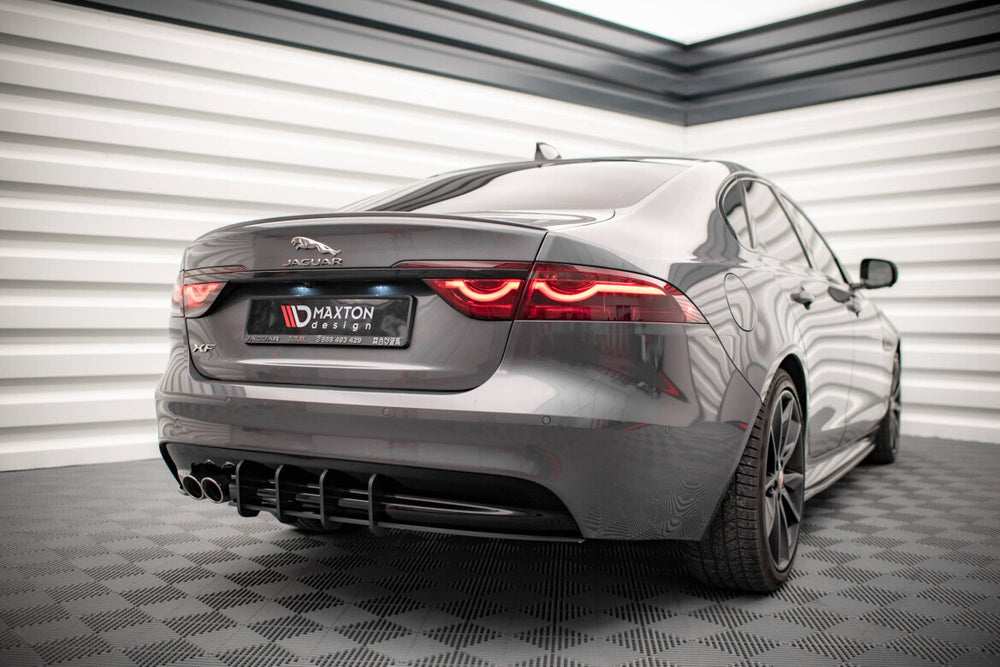 Maxton Parts - Heckansatz Diffusor passend für Jaguar XF R-Sport Mk2 schwarz matt