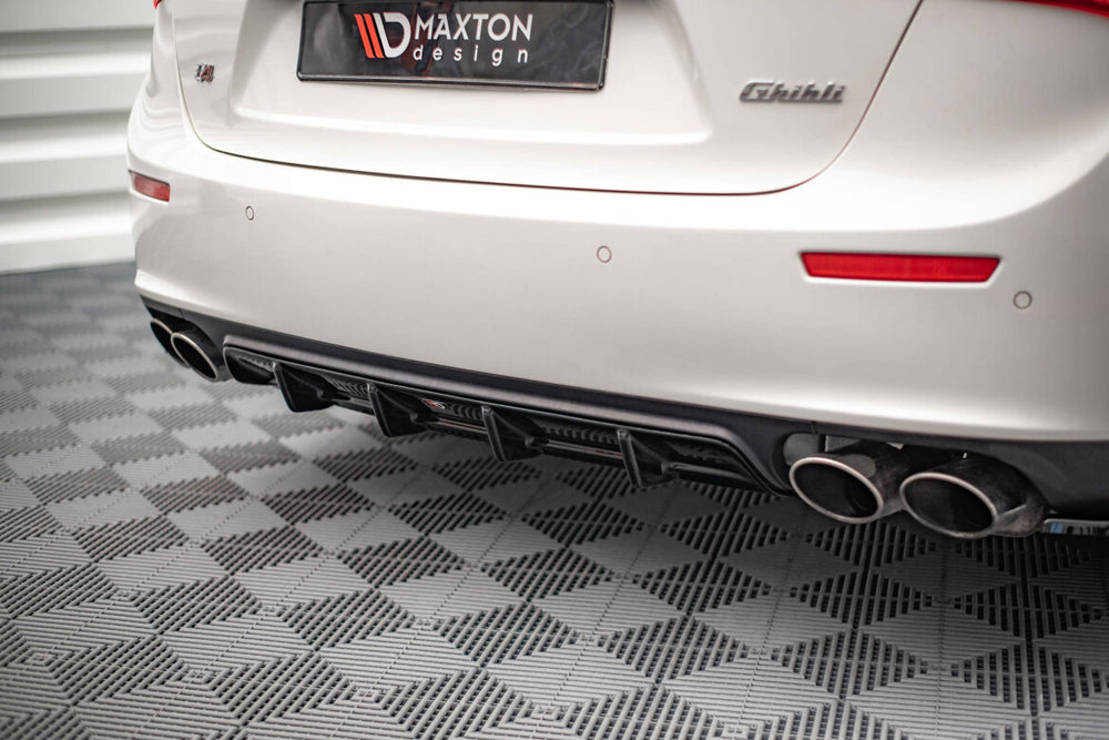 Maxton Parts - Heckansatz Diffusor passend für Maserati Ghibli Mk3 schwarz Hochglanz