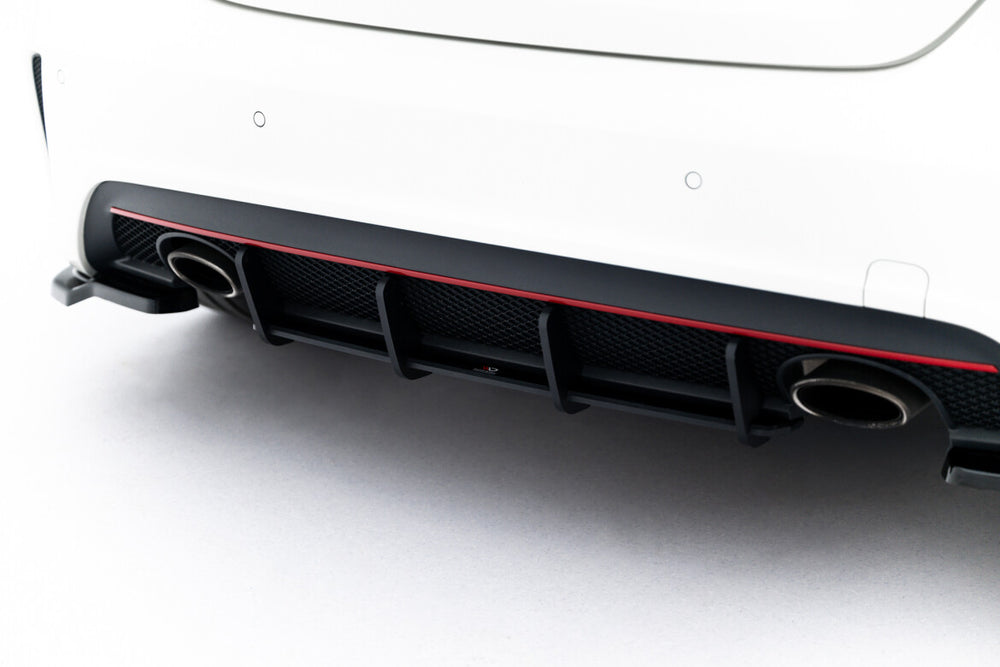 Maxton Parts - Heckansatz Diffusor passend für Mercedes A AMG-Line W176 schwarz matt