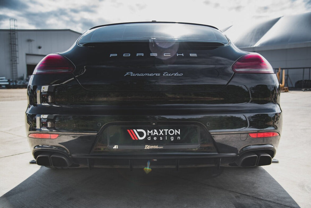 Maxton Parts - Heckansatz Diffusor passend für Porsche Panamera Turbo 970 FL schwarz Hochglanz