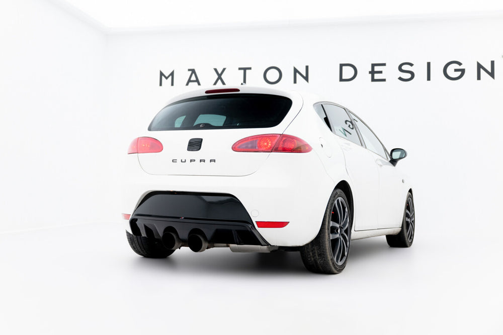 Maxton Parts - Heckansatz Diffusor passend für Seat Leon CUPRA/ FR Mk2 schwarz Hochglanz