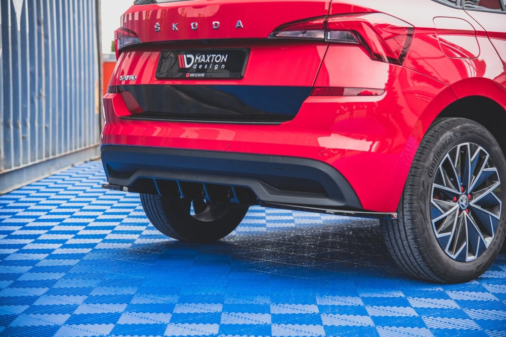 Maxton Parts - Heckansatz Diffusor passend für Skoda Kamiq Mk1 schwarz Hochglanz