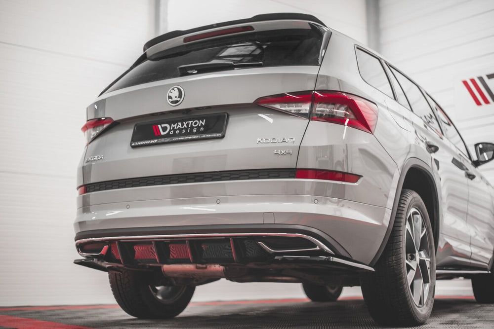 Maxton Parts - Heckansatz Diffusor passend für Skoda Kodiaq Sportline Mk1 / Mk1 FL schwarz Hochglanz