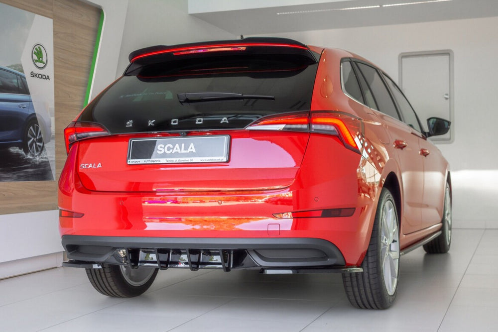 Maxton Parts - Heckansatz Diffusor passend für Skoda Scala schwarz Hochglanz