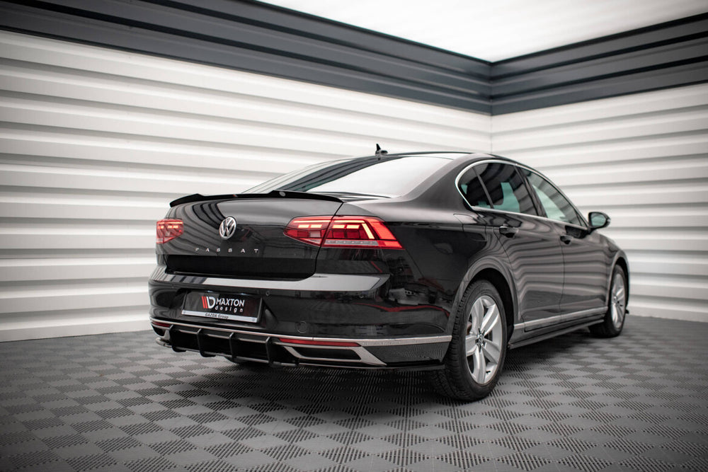 Maxton Parts - Heckansatz Diffusor passend für Volkwagen Passat B8 FL schwarz matt