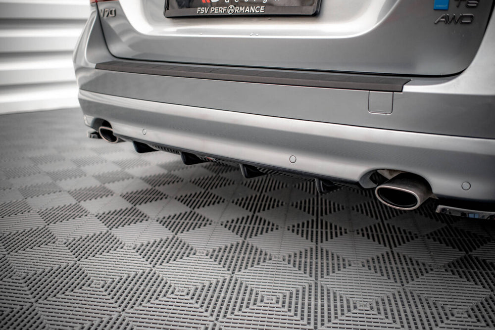 Maxton Parts - Heckansatz Diffusor passend für Volvo V70 Mk3 schwarz Hochglanz
